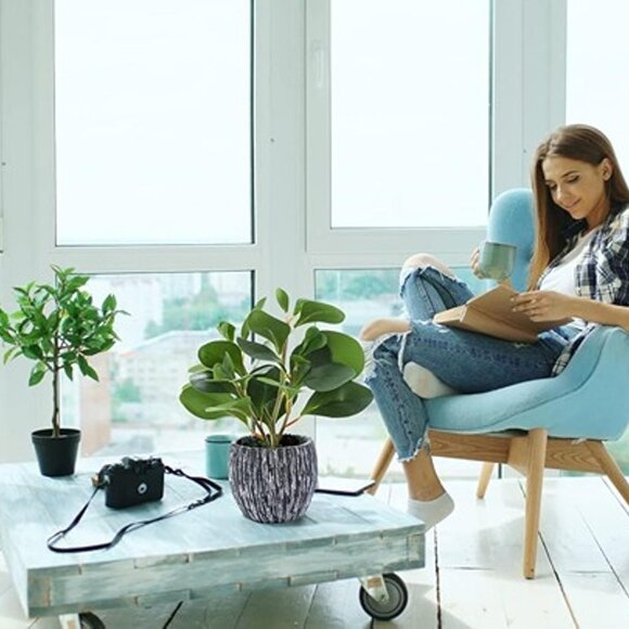 NEW Artificial Plants Real Looking and Touching Fake Plant Evergreen Plastic - Picture 4 of 10